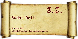 Budai Deli névjegykártya